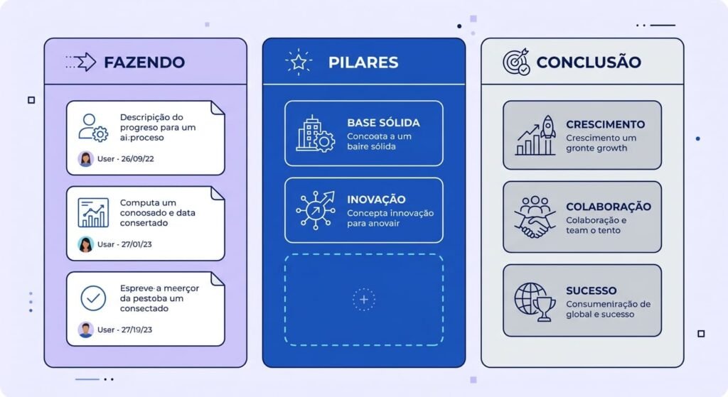 Quadro Kanban com as colunas A Fazer, Em Andamento e Concluído, mostrando cartões e um limite de tarefas em andamento.